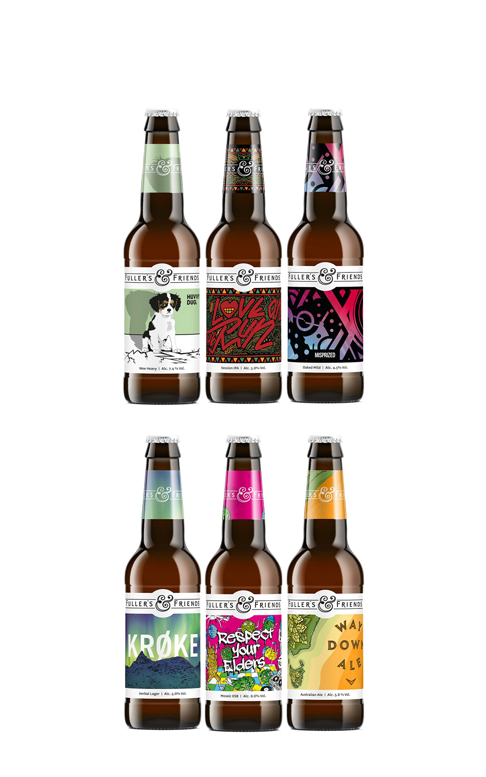 Fuller s Fuller s Friends 2019 Set of 6 富樂啤酒廠 富樂與他的好朋友們