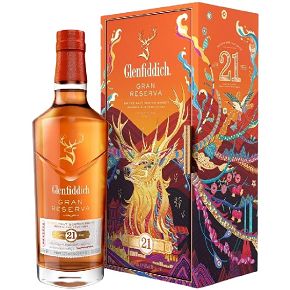 Glenfiddich-Aged 21 Years Reserva Rum Cask Finish Single Malt Scotch Whisky (2023 New Year Gift Box)