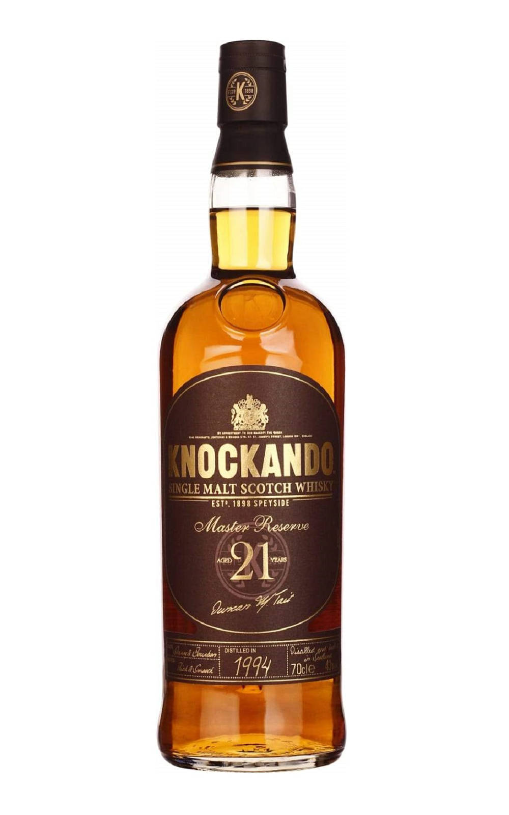 Knockando Master Reserve 21 Years Single Malt Scotch Whisky 納坎度蒸餾廠 大師典藏 21年 單一麥芽蘇格蘭威士忌