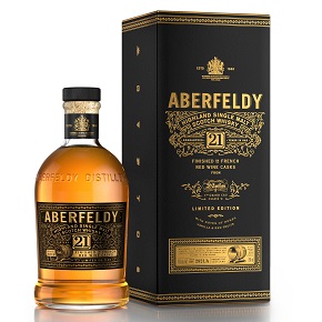 Aberfeldy-21 Years French Red Wine Casks Finish Single Malt Scotch Whisky