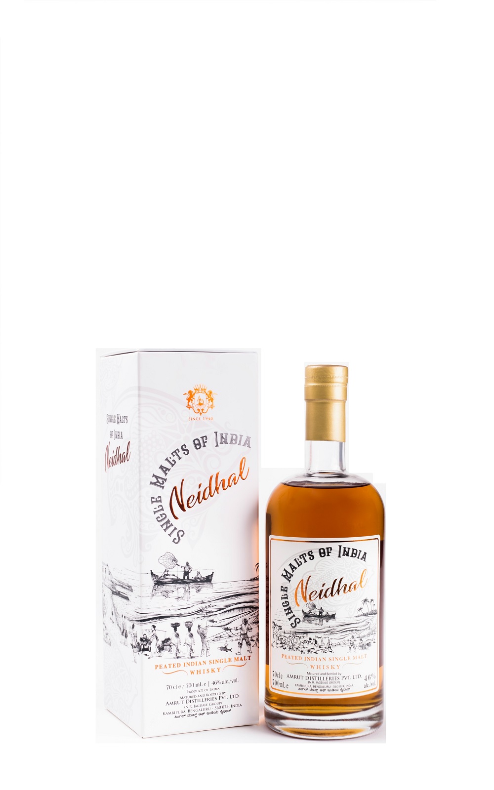 Amrut Single Malts Of India Neidhal Craft Whisky 雅沐特蒸餾廠 印度之光 Neidhal 海岸 單一麥芽工藝威士忌