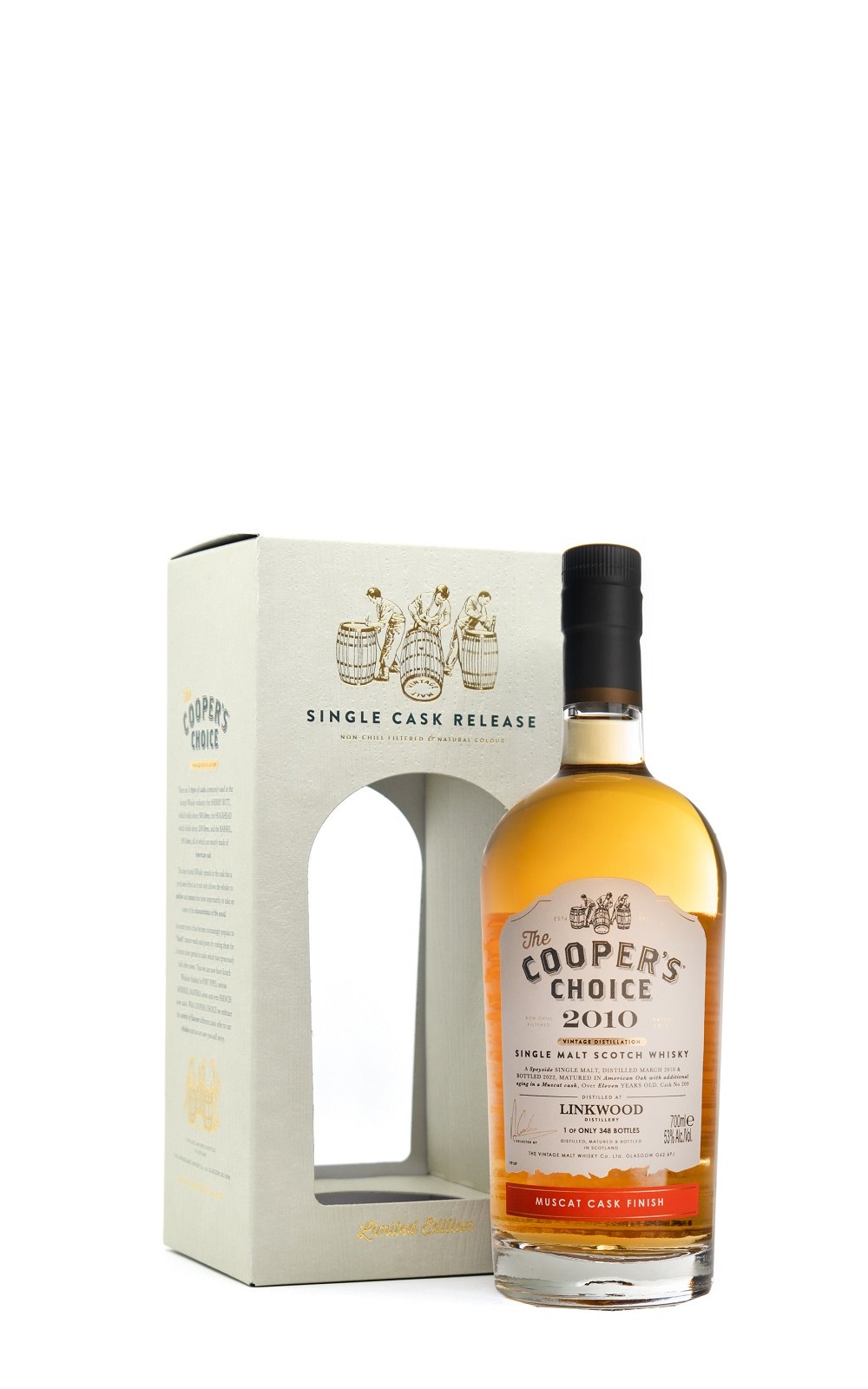 The Cooper s Choice Linkwood 2010 11 Years 209 Muscat Cask Finish Single Malt Scotch Whisky 酷選大師 林肯伍德 2010 11年 蜜思嘉甜酒桶 單一麥芽蘇格蘭威士忌