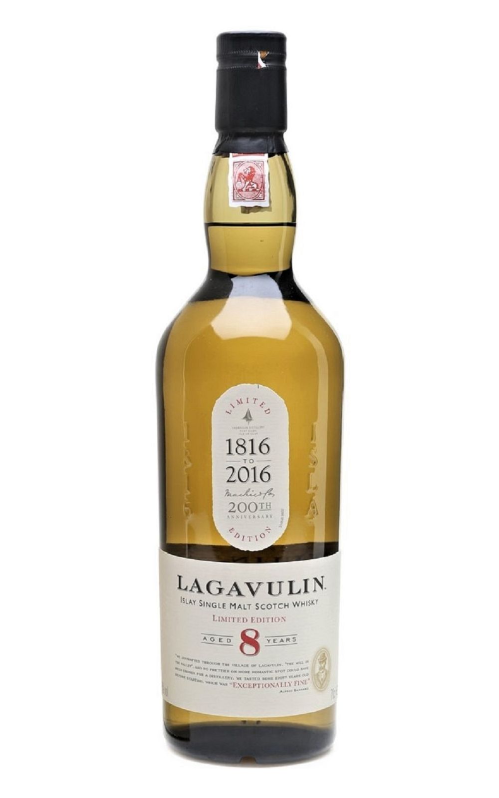 Lagavulin Aged 8 Years Islay Single Malt Scotch Whisky 200th Anniversary Edtion 樂加維林蒸餾廠 八年 艾雷島單一麥芽蘇格蘭威士忌 200週年紀念版