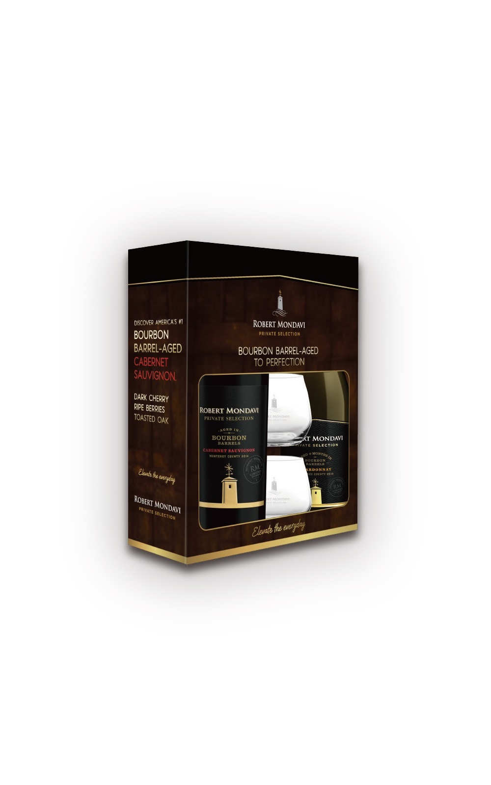 Robert Mondavi Private Selection Red White Glass Set NV 羅伯 蒙岱維酒莊 敲敲杯金紅禮盒組