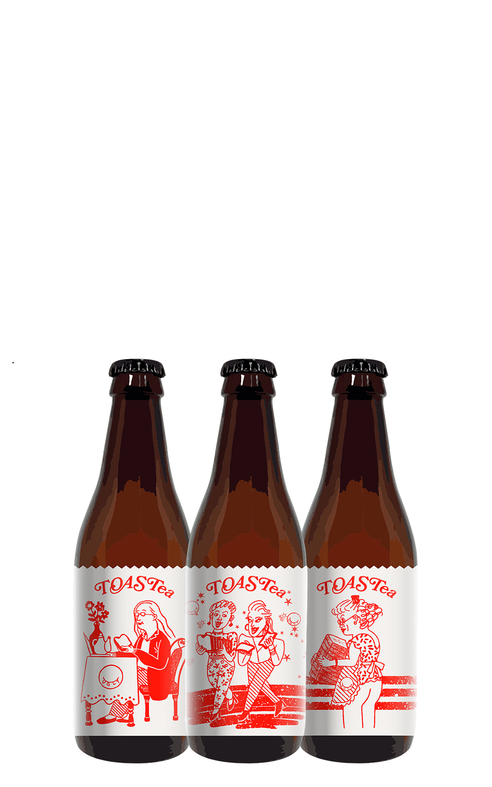 UGLY HALF BEER TOASTea 酉鬼啤酒 吐司去 掉的 邊大冰紅