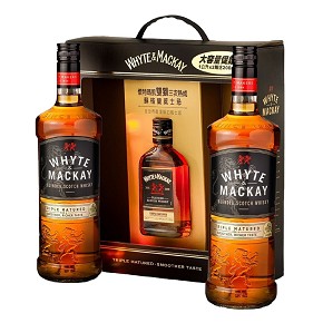 Whyte & Mackay-"Triple Matured" Blended Scotch Whisky Gift Set (1L*2+200ml*1)