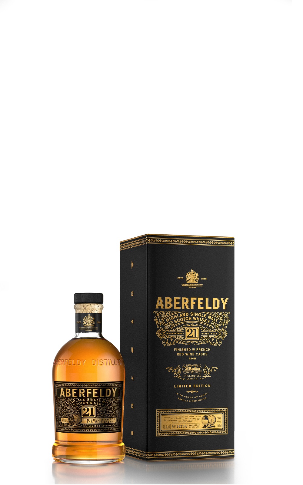 Aberfeldy 21 Years French Red Wine Casks Finish Single Malt Scotch Whisky 艾柏迪 21年聖愛美濃紅酒桶過桶 單一麥芽蘇格蘭威士忌