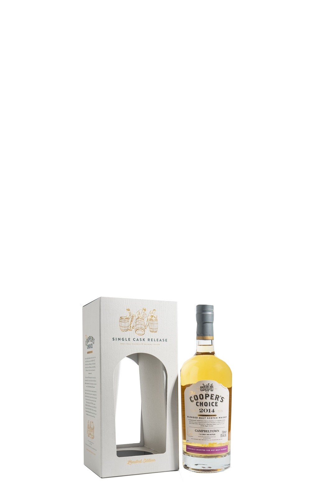 The Cooper s Choice Campbeltown 2014 8 Years 13 Blended Malt Scotch Whisky 酷選大師 坎貝爾鎮 2014 波本桶 8年調和麥芽蘇格蘭威士忌