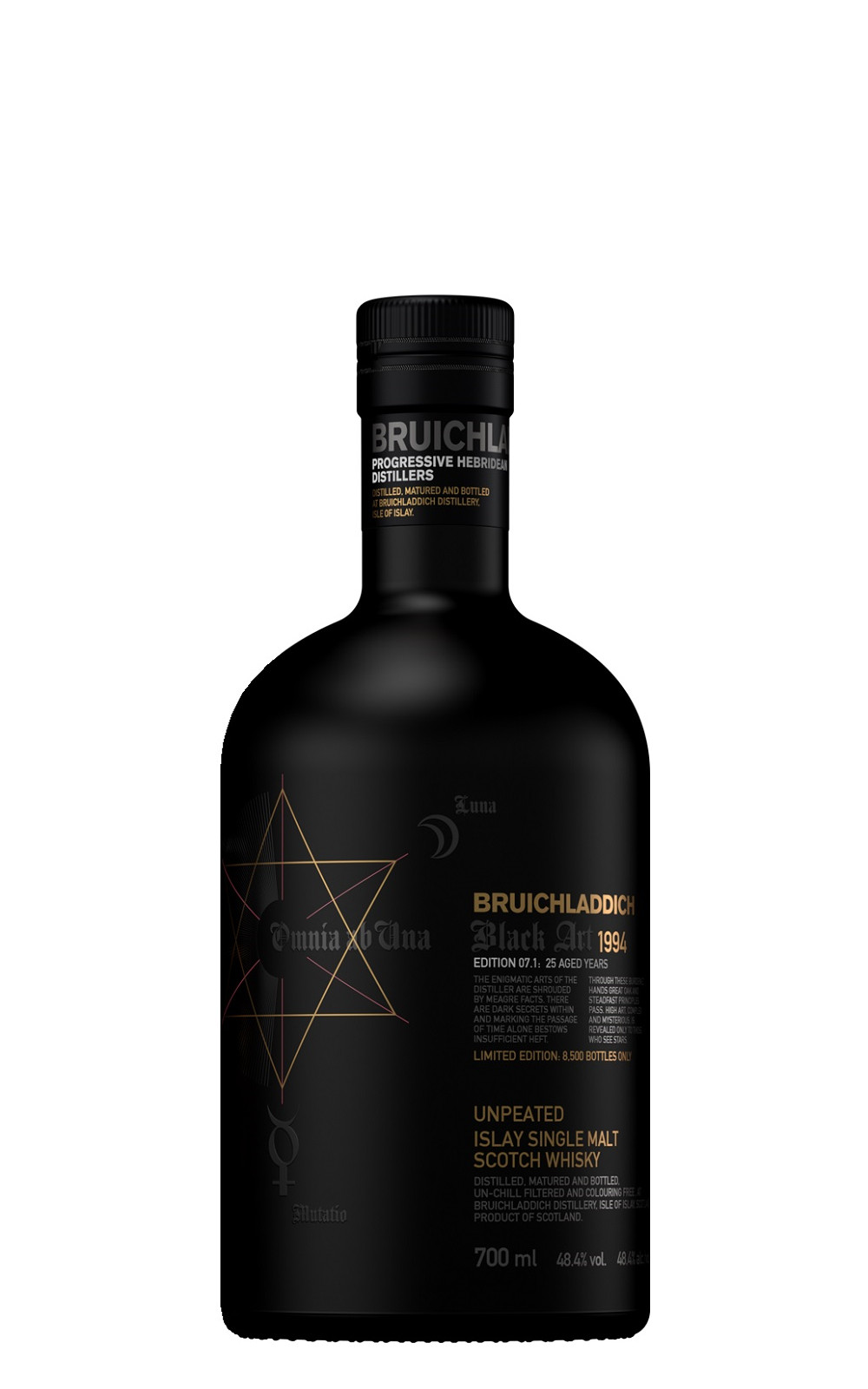 Bruichladdich Distillery Black Art 1994 Edition 07 1 Unpeated Islay Single Malt Scotch Whisky 布萊迪蒸餾廠 黑色藝術系列 1994 版本07 1 艾雷島單一麥芽蘇格蘭威士忌