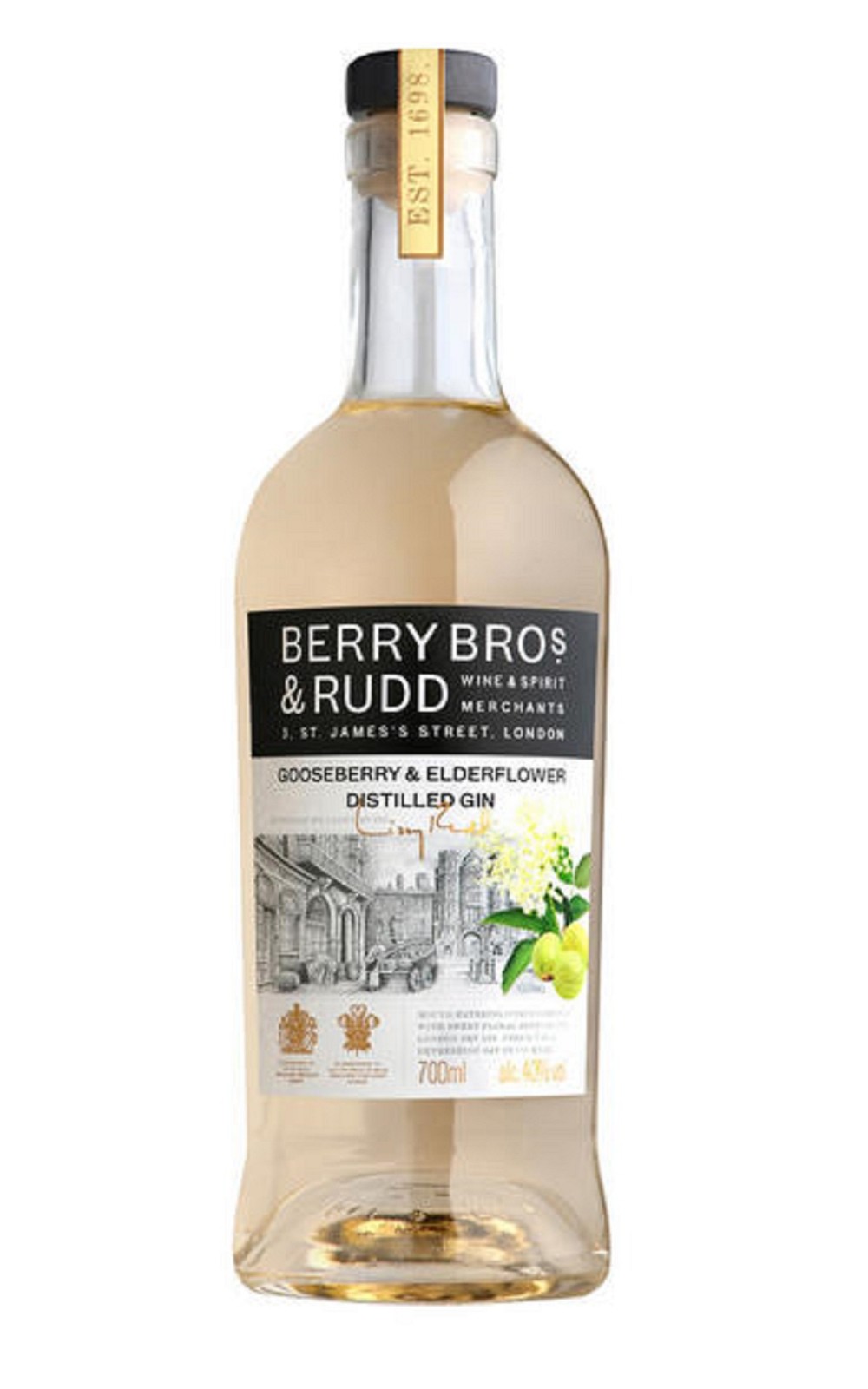 Berry Bros Rudd Elderflower Gooseberry Distilled Gin 貝瑞兄弟與洛德 接骨木花與醋栗風味琴酒