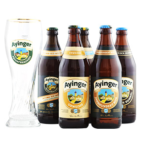 Brauerei Ayinger-5 Bottle Set（With One Glass）