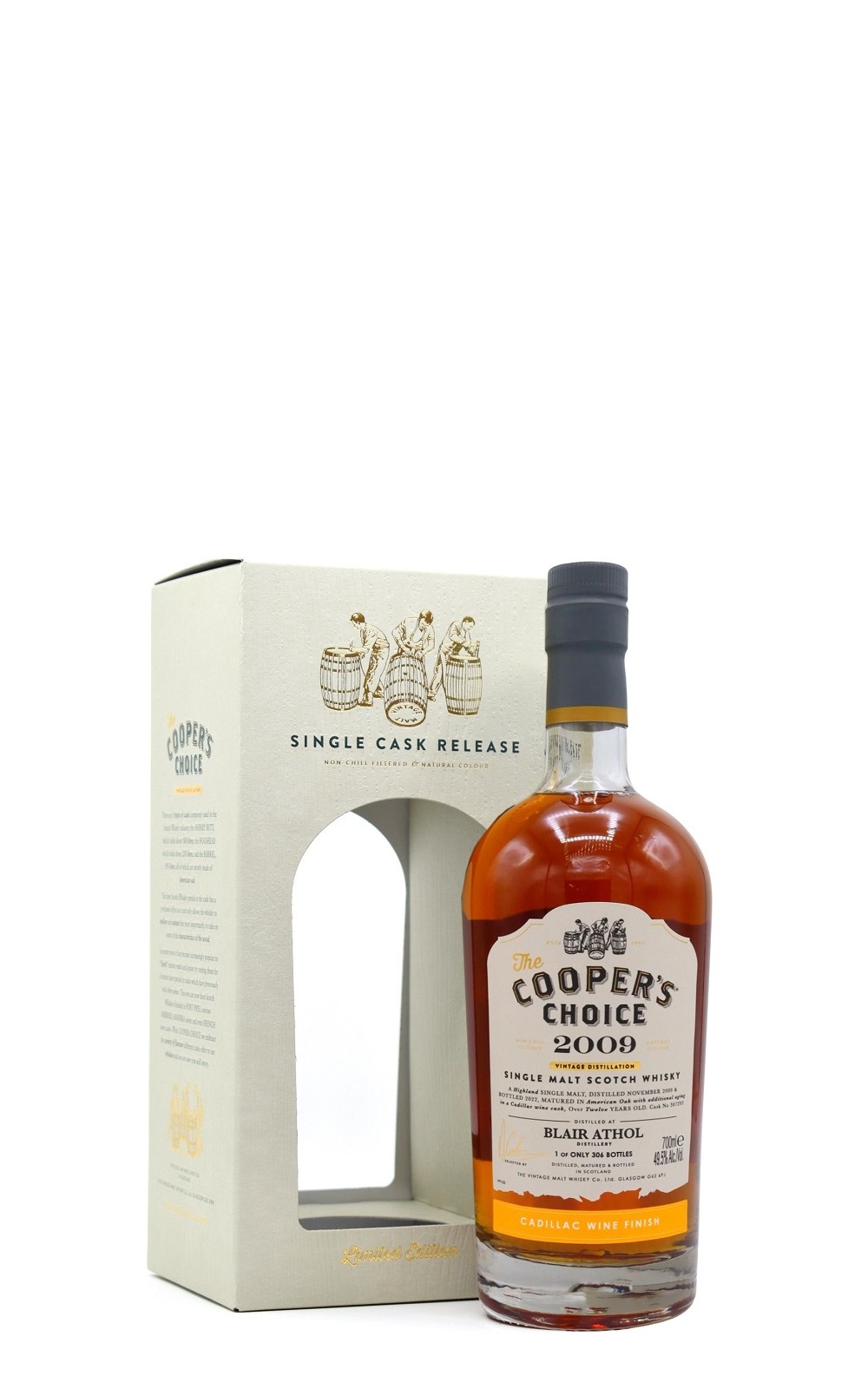 The Cooper s Choice Blair Athol 2009 12 Years 307293 Cadillac Wine Finish Single Malt Scotch Whisky 酷選大師 布萊爾阿蘇 2009 12年 凱迪拉克甜酒桶 單一麥芽蘇格蘭威士忌