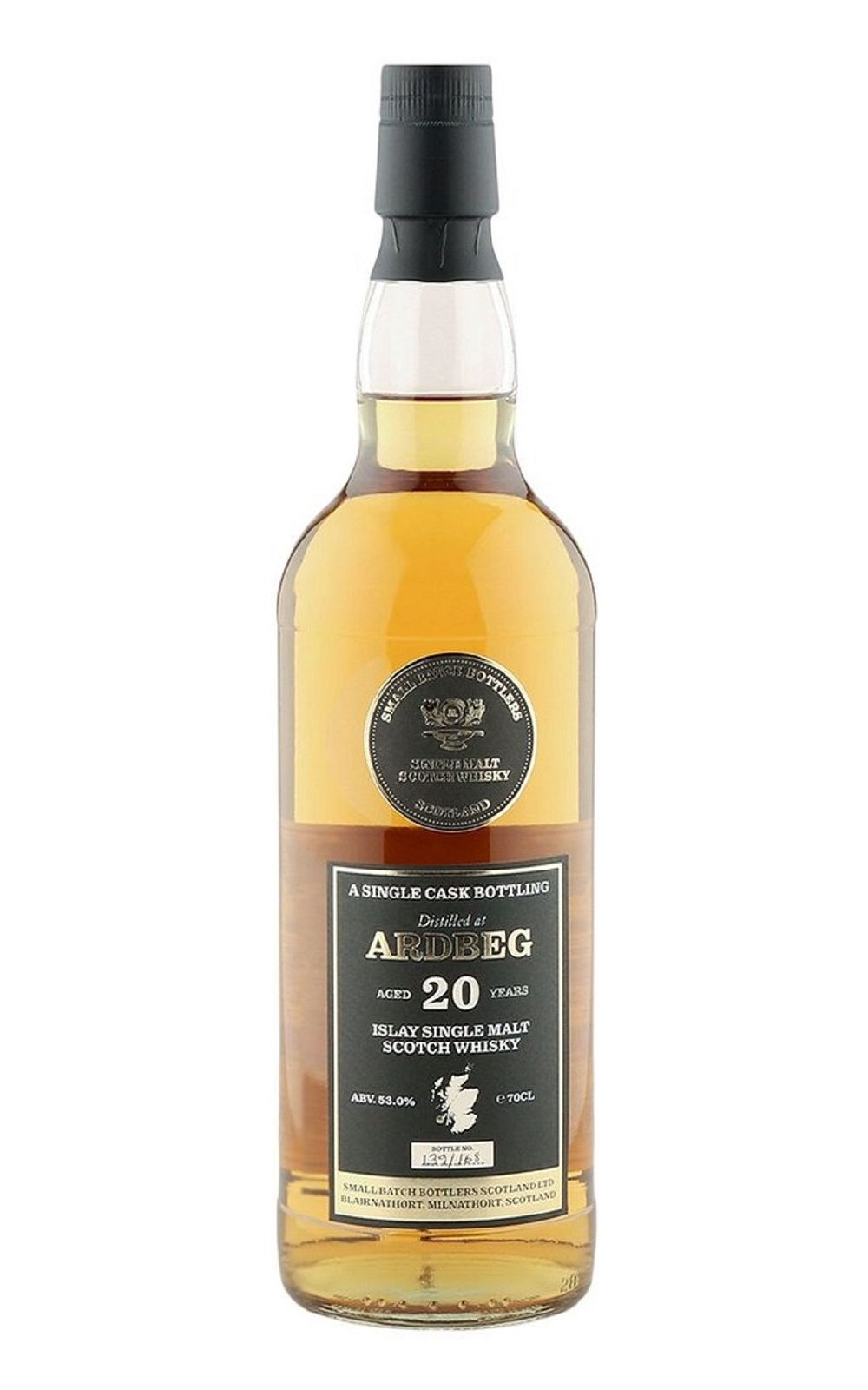 The Distillers Art Small Batch Bottlers Ardbeg Aged 20 Years Cask Strength Islay Single Malt Scotch Whisky 蒸餾者之藝獨立裝瓶廠 批次裝瓶系列 雅伯 20年艾雷島單一麥芽蘇格蘭威士忌原酒