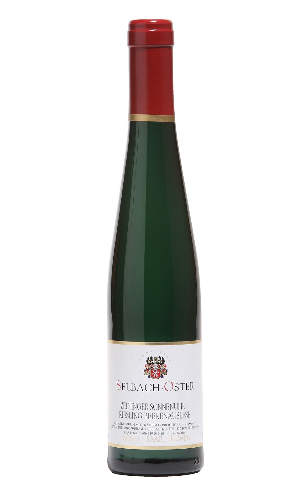 Selbach Oster Zeltinger Sonnenuhr Riesling Beerenauslese 2009 塞巴‧奧斯特 塞爾廷閣 日晷園 麗絲玲 BA甜白酒
