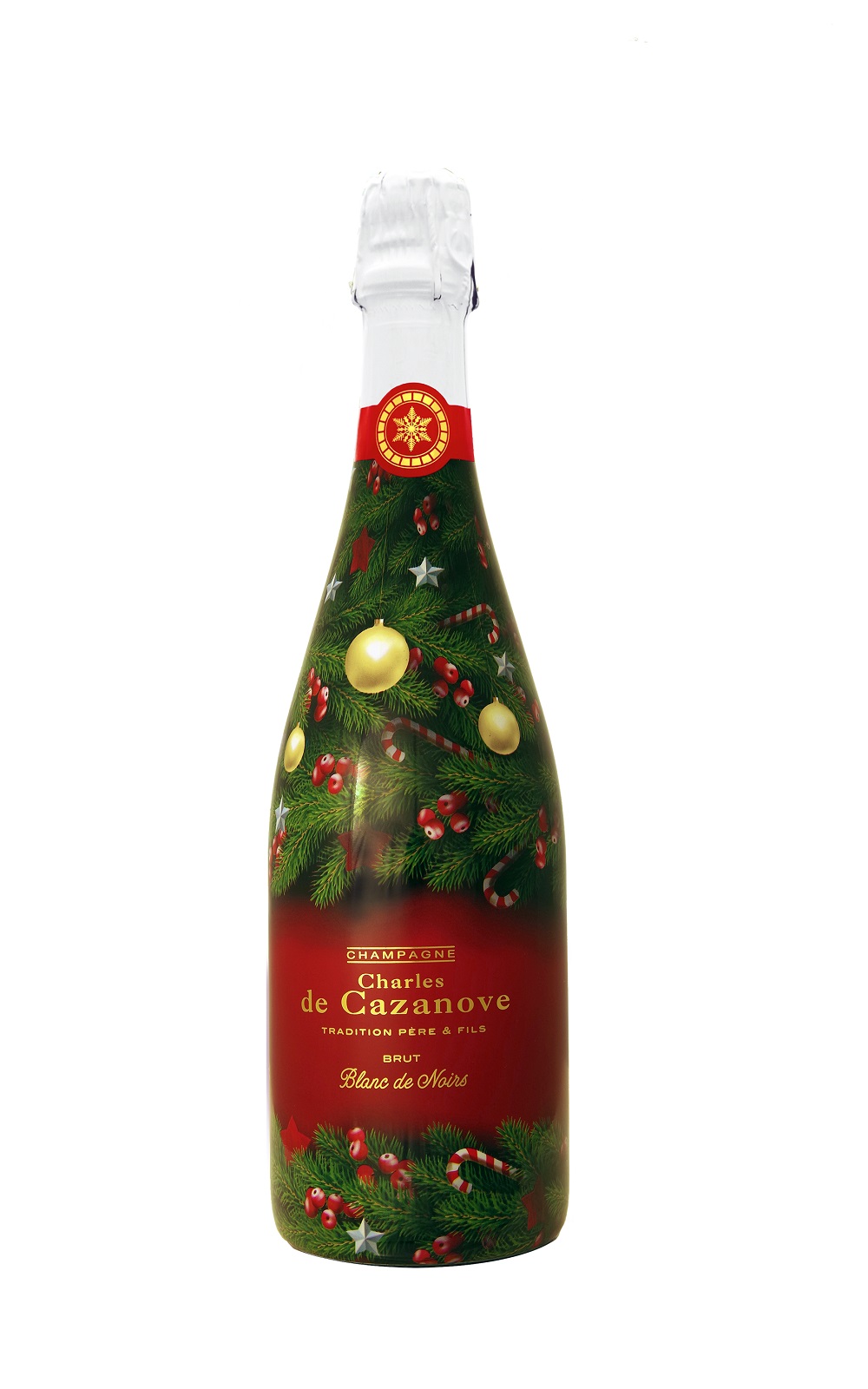 Maison Charles de Cazanove Happy Holidays Season Edition Blanc de Noir NV 查理‧卡薩諾弗香檳酒莊 聖誕限定版黑中白香檳