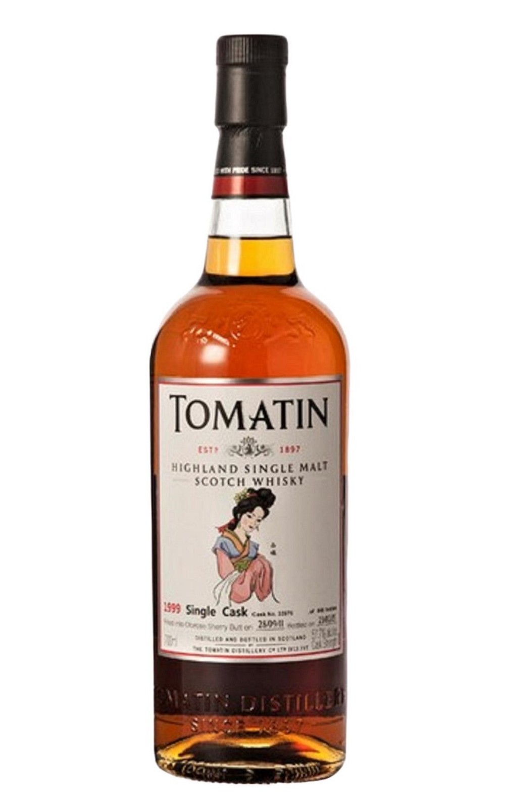 Tomatin Distillery 西施 1999 Single Cask Highland Single Malt Scotch Whisky 湯瑪町酒廠 四大美人系列 西施 1999 單桶單一麥芽蘇格蘭威士忌 台灣限定