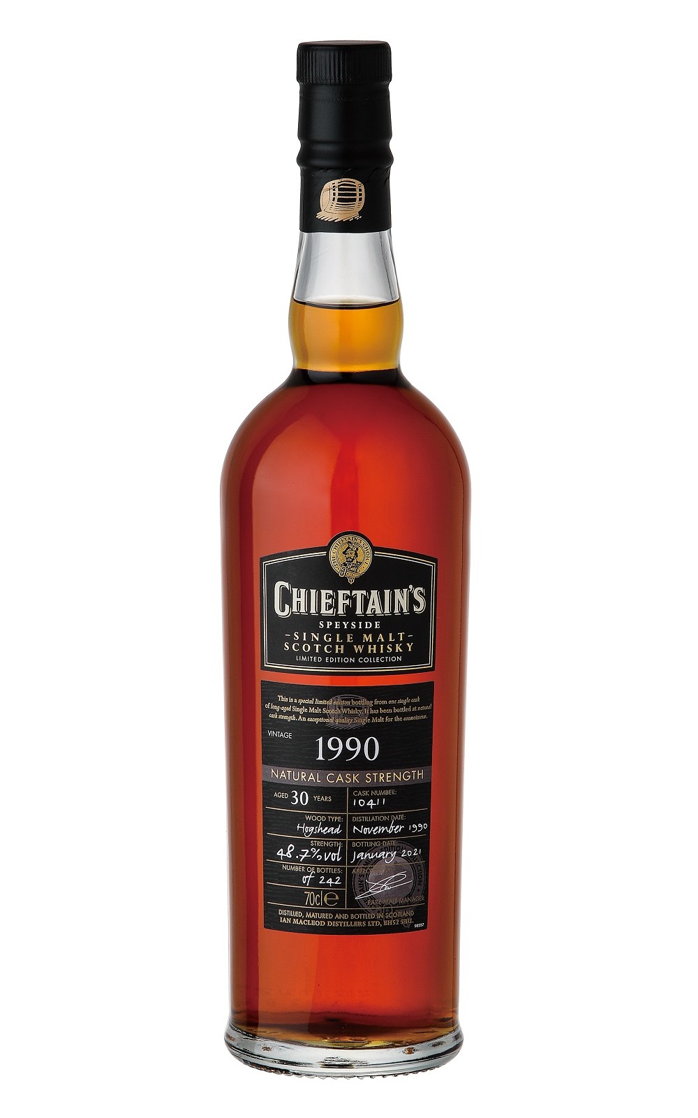 Chieftain s 1990 Aged 30 Years Natural Cask Strength Speyside Single Malt Scotch Whisky 老酋長 1990 錢鼠版 30年單桶原酒 單一麥芽蘇格蘭威士忌