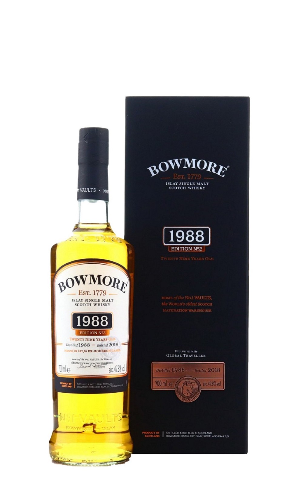 Bowmore 1988 Edition No 2 Twenty Nine Years Old Islay Single Malt Scotch Whisky 波摩蒸餾廠 1988 第二版 29年 艾雷島單一麥芽蘇格蘭威士忌