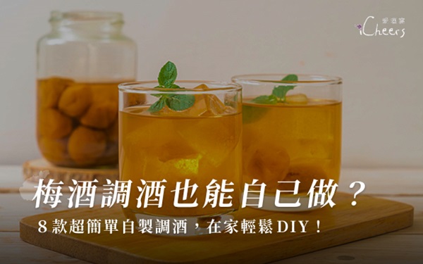 梅酒調酒也能自己做？8款超簡單自製調酒，在家輕鬆DIY！